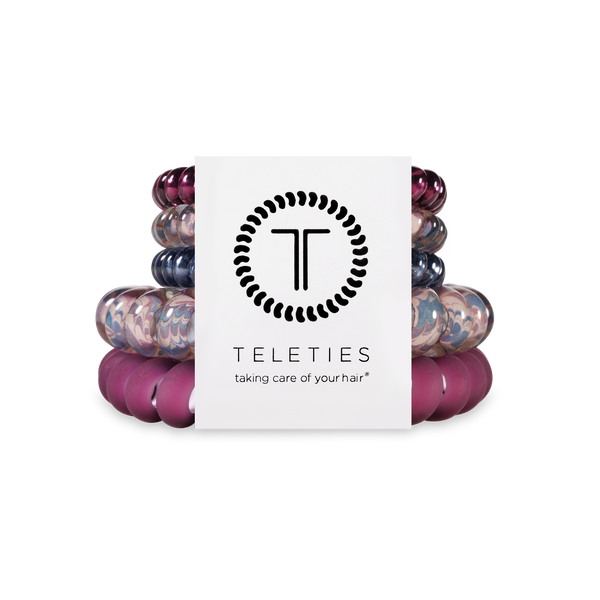 TELETIES - Spiral Hair Coils | Mix Pack | Purple Haze Hair Ties
