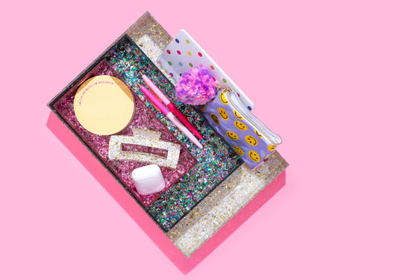 Taylor Elliott Designs - *ON SALE* Nesting Tray - Large - Pearl + Gold Confetti