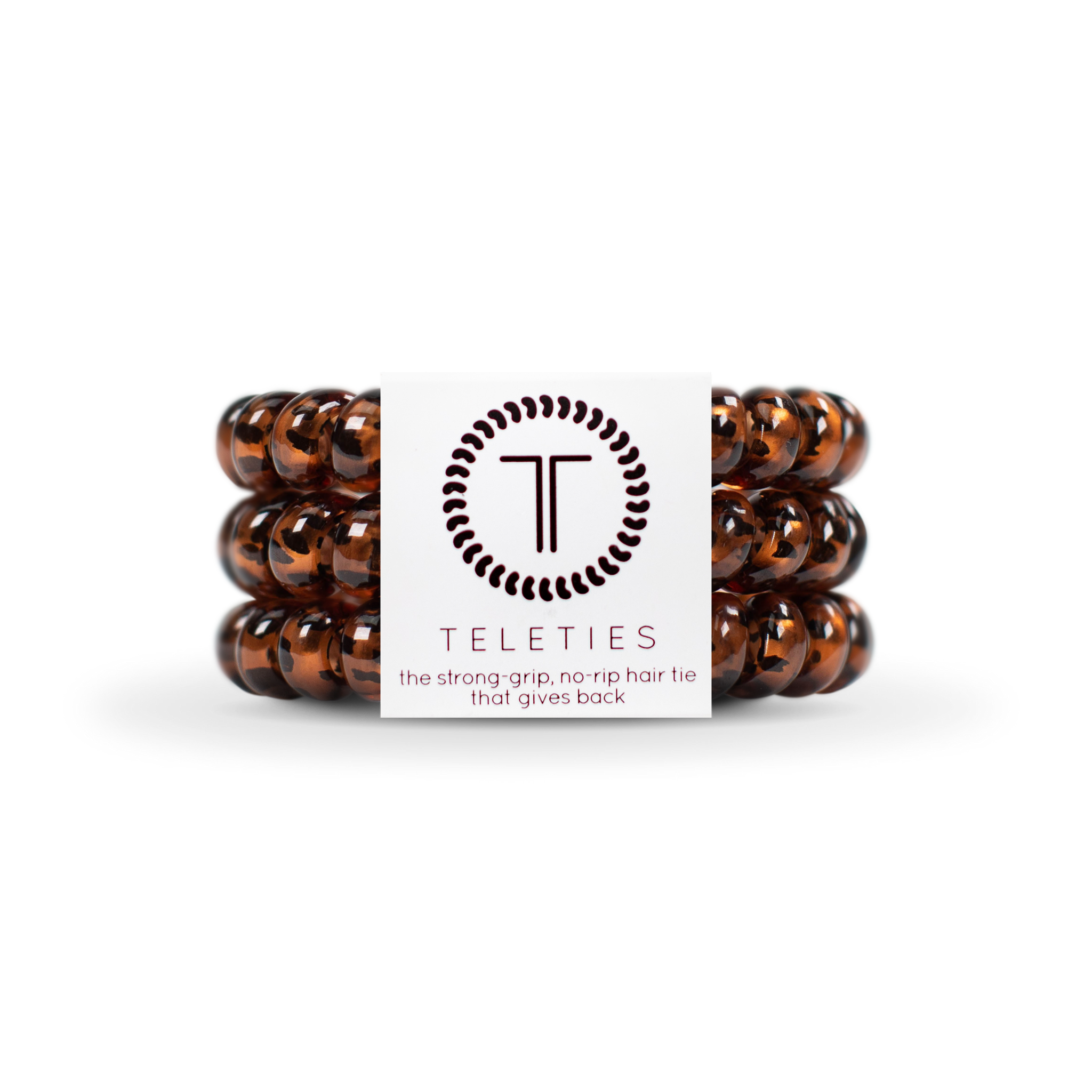 TELETIES - Spiral Hair Coils | Large | Tortoise Hair Ties