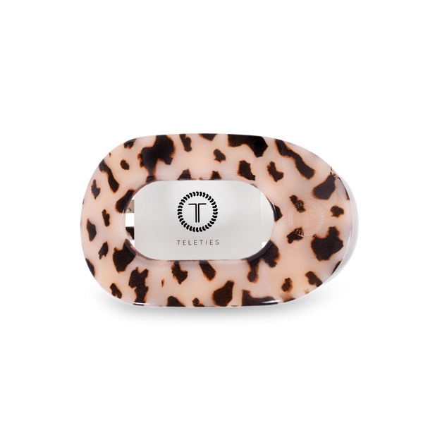 TELETIES - Blonde Tortoise Medium Flat Round Clip