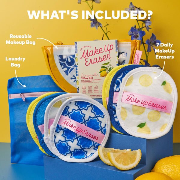 MakeUp Eraser - Limoncello 7-Day Set & MakeUp Bag Gift Set | Summer