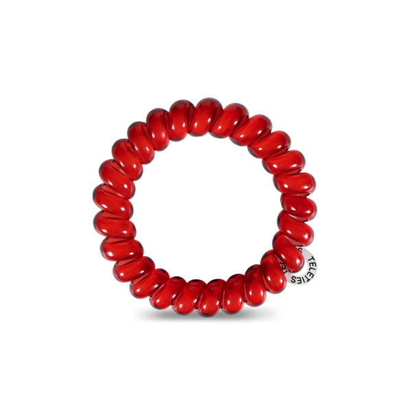 TELETIES - Spiral Hair Coils | Large | Scarlet Red Hair Ties