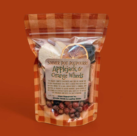 Shoots, Roots & Leather Boots - Potpourri Simmer Pot- Applejack & Orange Wheels 3.5 oz.