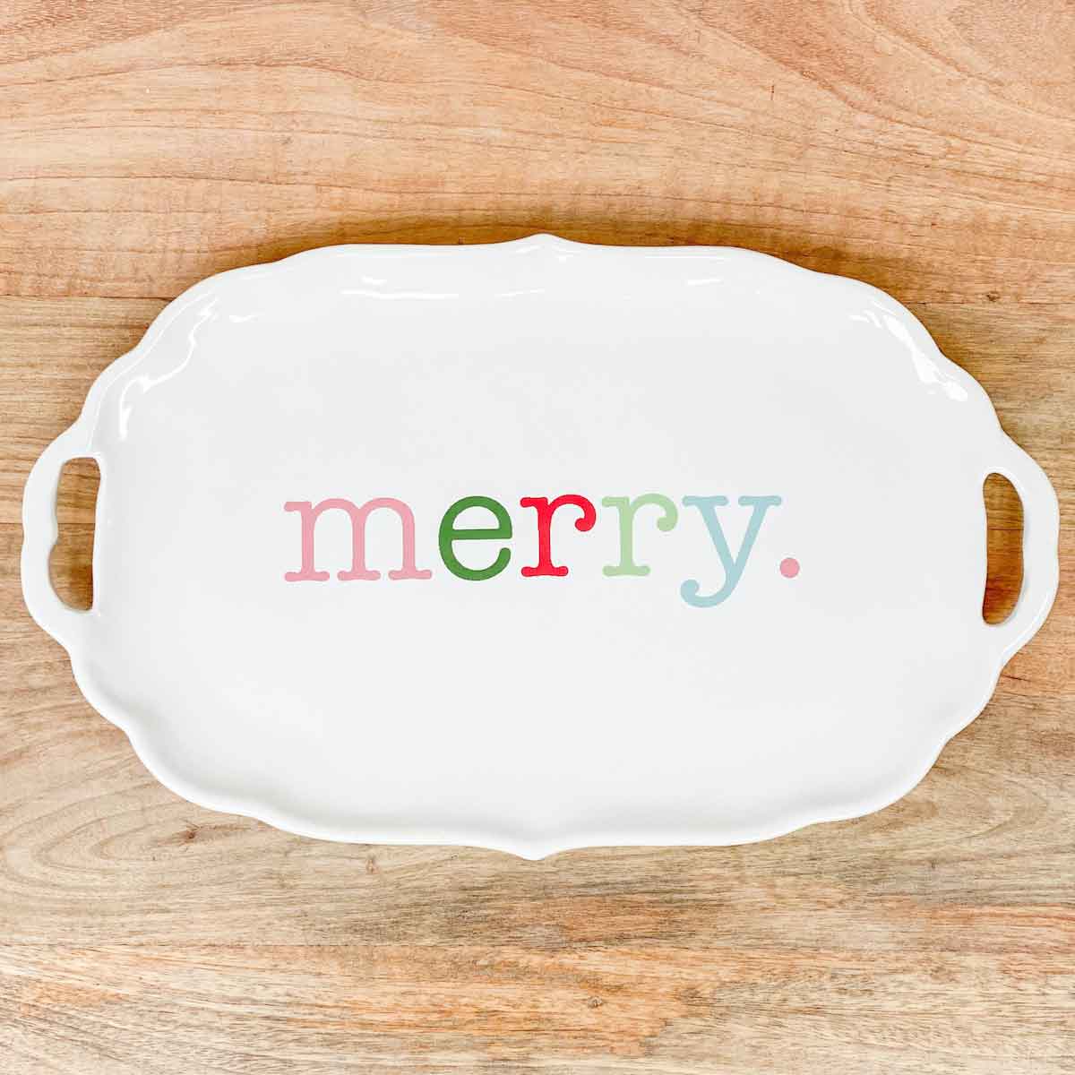 The Royal Standard - Merry Platter   White/Multi   16.5x10