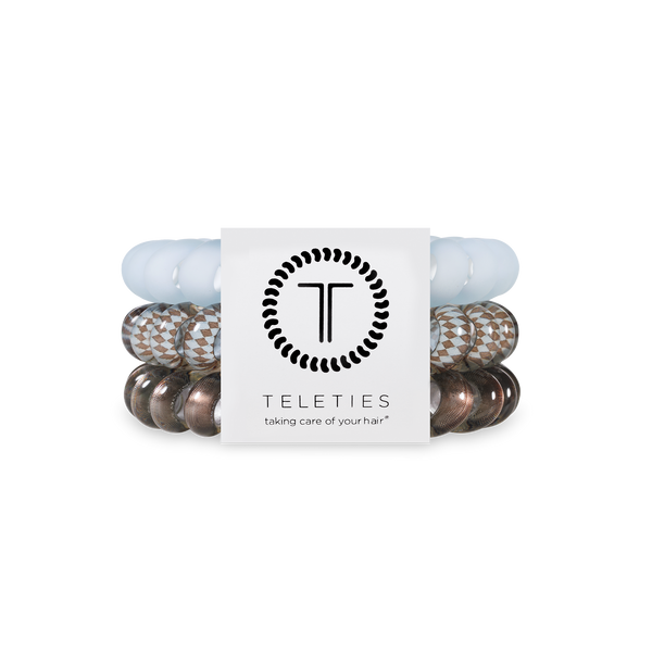 TELETIES - Spiral Hair Coils | Large | Truly Taupe Hair Ties