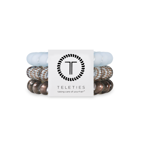 TELETIES - Spiral Hair Coils | Large | Truly Taupe Hair Ties