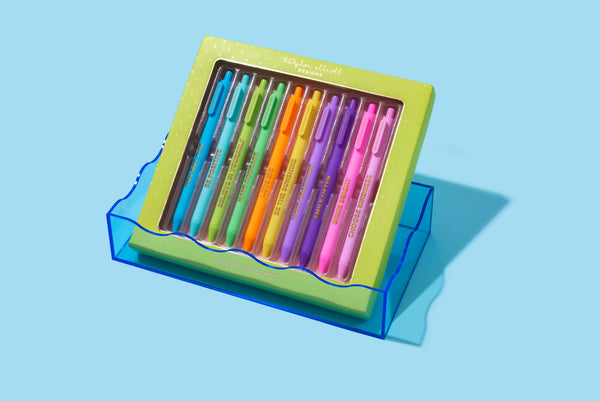 Taylor Elliott Designs - Wavy Acrylic Tray - Rectangle - Small - Blue