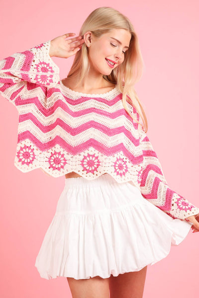 VERY J - NS50136-Bubble Mini Skirt with Inner Shorts: IVORY / S-M-L/2-2-2