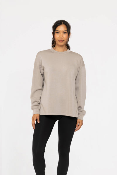 Mono B - Elevated Oversized Crew Neck: SOFT MAGENTA / S:M:L (2:2:2)