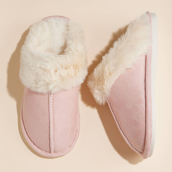 Sherpa Fur Slippers: Pink