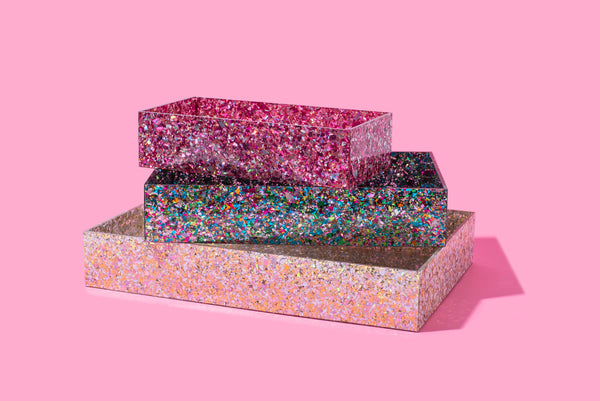 Taylor Elliott Designs - *ON SALE* Acrylic Nesting Tray - Medium - Colorful Confetti