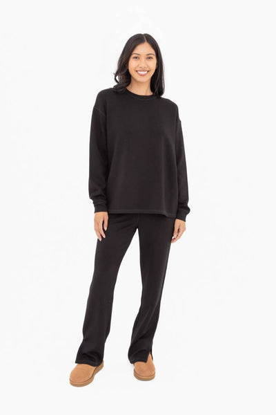 Mono B - Elevated Oversized Crew Neck: Black / S:M:L (2:2:2)