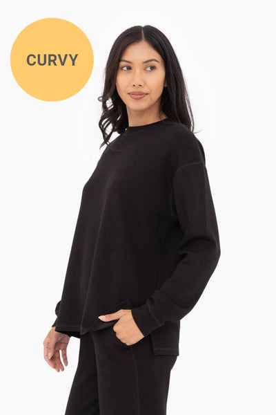Mono B - CURVY Elevated Oversized Crew Neck: SURF SPRAY / 1XL:2XL:3XL (2:2:2)