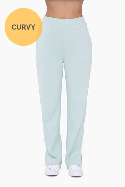 Mono B - CURVY Elevated Wide Leg Lounge Pants: SOFT MAGENTA / 1XL:2XL:3XL (2:2:2)