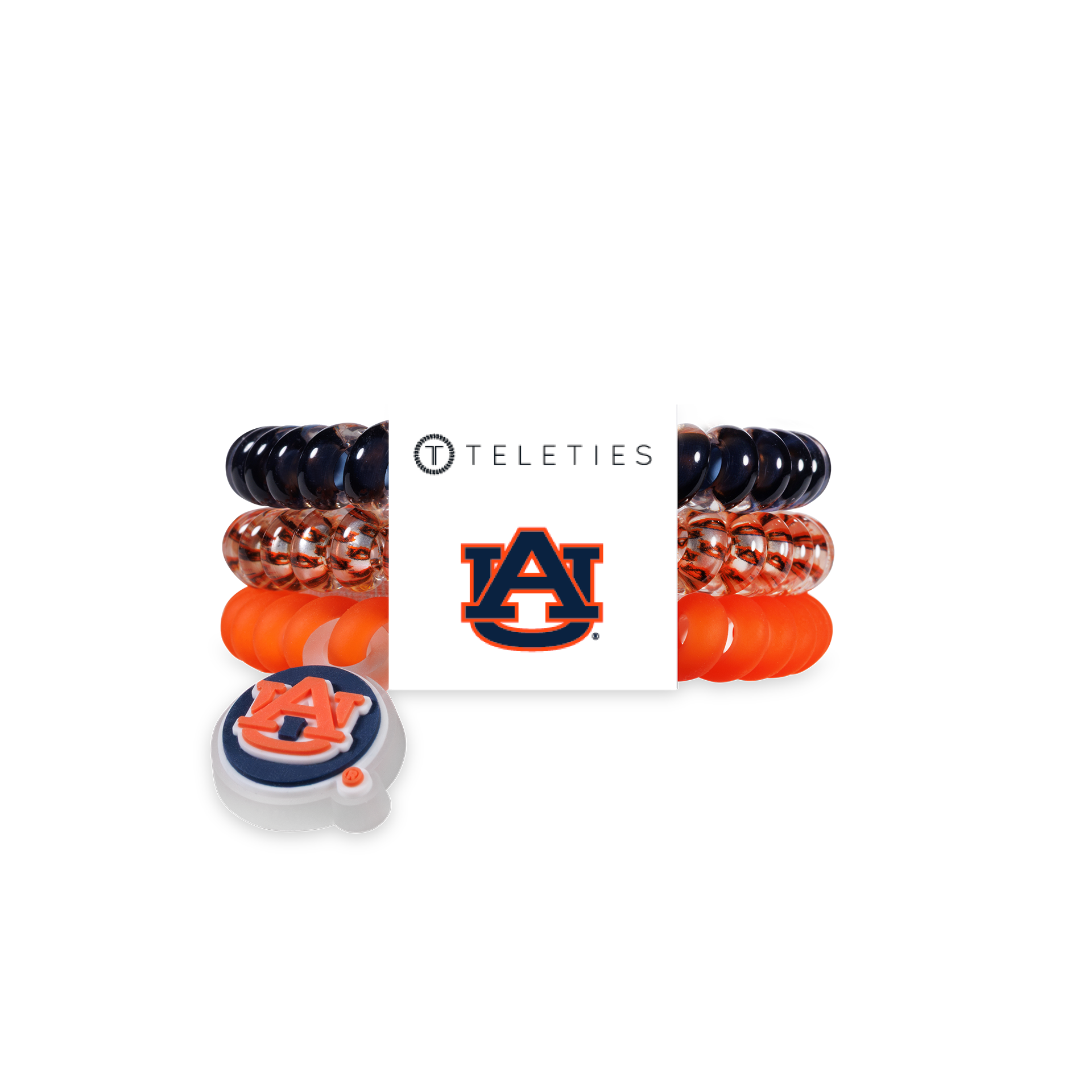 TELETIES - Spiral Hair Coils | Small | War Eagle! Hair Ties
