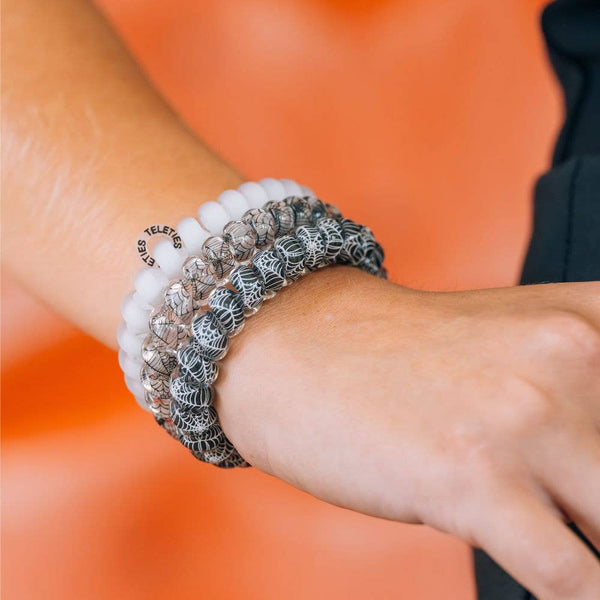 TELETIES - Spiral Hair Coils | Large | Webbed Hair Ties