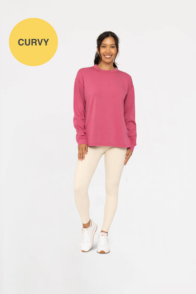 Mono B - CURVY Elevated Oversized Crew Neck: SURF SPRAY / 1XL:2XL:3XL (2:2:2)