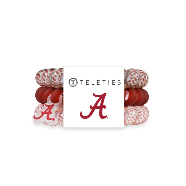 TELETIES - Spiral Hair Coils | Large | Roll Tide! Hair Ties