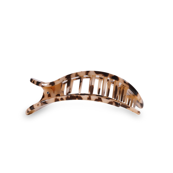 TELETIES - Blonde Tortoise Medium Flat Round Clip