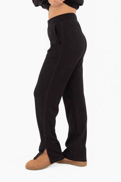 Mono B - Elevated Wide Leg Lounge Pants: Black / S:M:L (2:2:2)