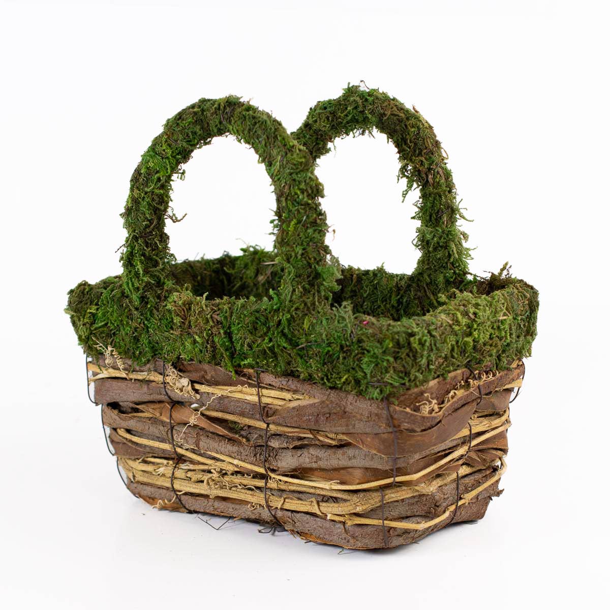 The Royal Standard - Dorothy Moss Basket   Green/Natural   10x9x7