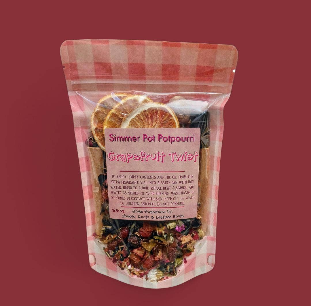Shoots, Roots & Leather Boots - Potpourri Simmer Pot- Grapefruit Twist 3.5 oz.