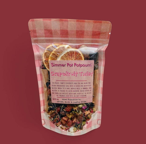 Shoots, Roots & Leather Boots - Potpourri Simmer Pot- Grapefruit Twist 3.5 oz.