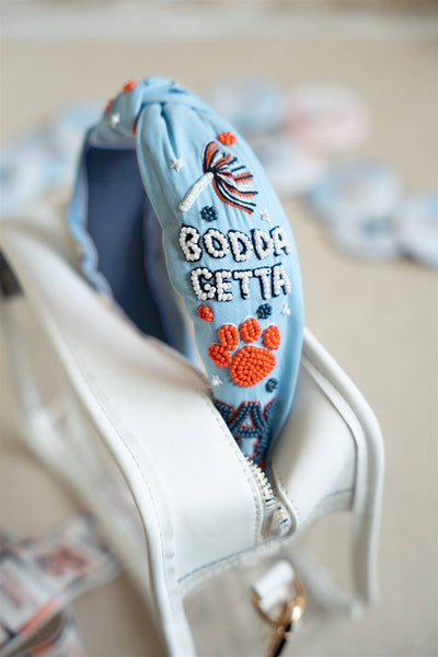 Gracefully Made Art - Auburn University Beaded Headband