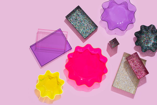 Taylor Elliott Designs - *ON SALE* Wavy Acrylic Nesting Bowl - Medium - Purple