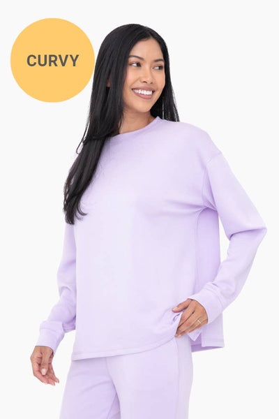 Mono B - CURVY Elevated Oversized Crew Neck: SURF SPRAY / 1XL:2XL:3XL (2:2:2)