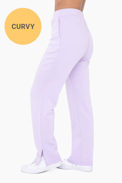 Mono B - CURVY Elevated Wide Leg Lounge Pants: SOFT MAGENTA / 1XL:2XL:3XL (2:2:2)