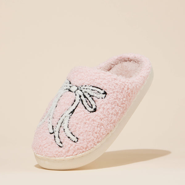 Lilla Haven - Large Ribbons Home Slippers: White / Small / 4DL98008