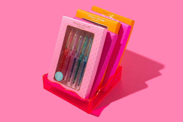 Taylor Elliott Designs - Wavy Acrylic Tray - Square - Hot Pink