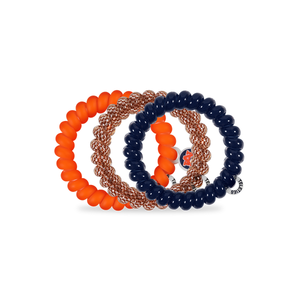 TELETIES - Spiral Hair Coils | Large | War Eagle! Hair Ties