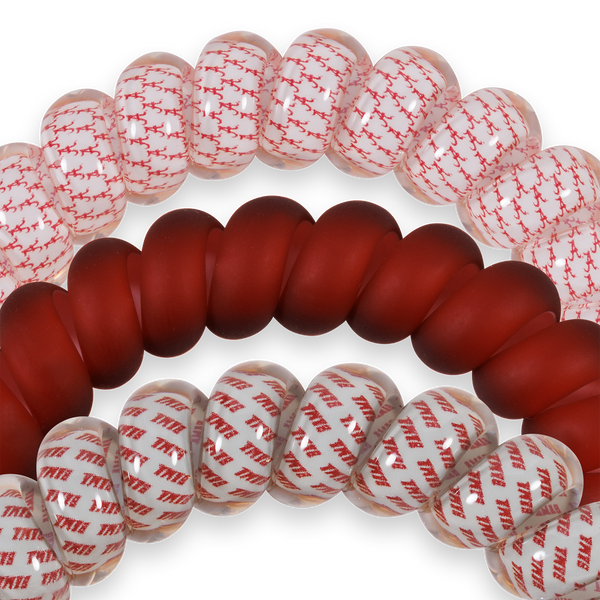 TELETIES - Spiral Hair Coils | Large | Roll Tide! Hair Ties