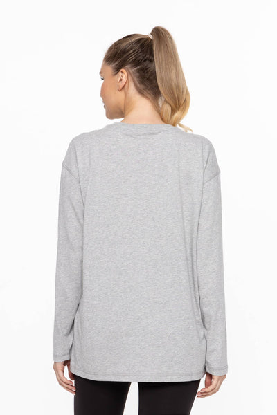 Mono B - Organic Cotton Long Sleeve Boyfriend Tee: BLACK / S:M:L (2:2:2)