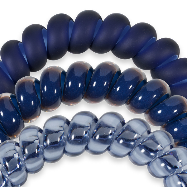 TELETIES - Spiral Hair Coils | Large | Nightfall Navy Hair Ties
