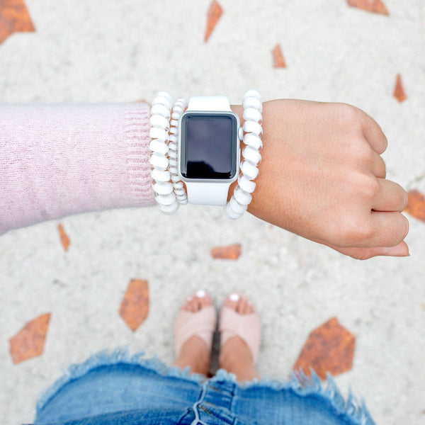 TELETIES - Spiral Hair Coils | Small | Coconut White Hair Ties: Small