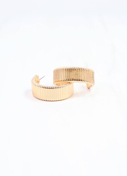Caroline Hill - Poppy Hoop Earring Gold: Default