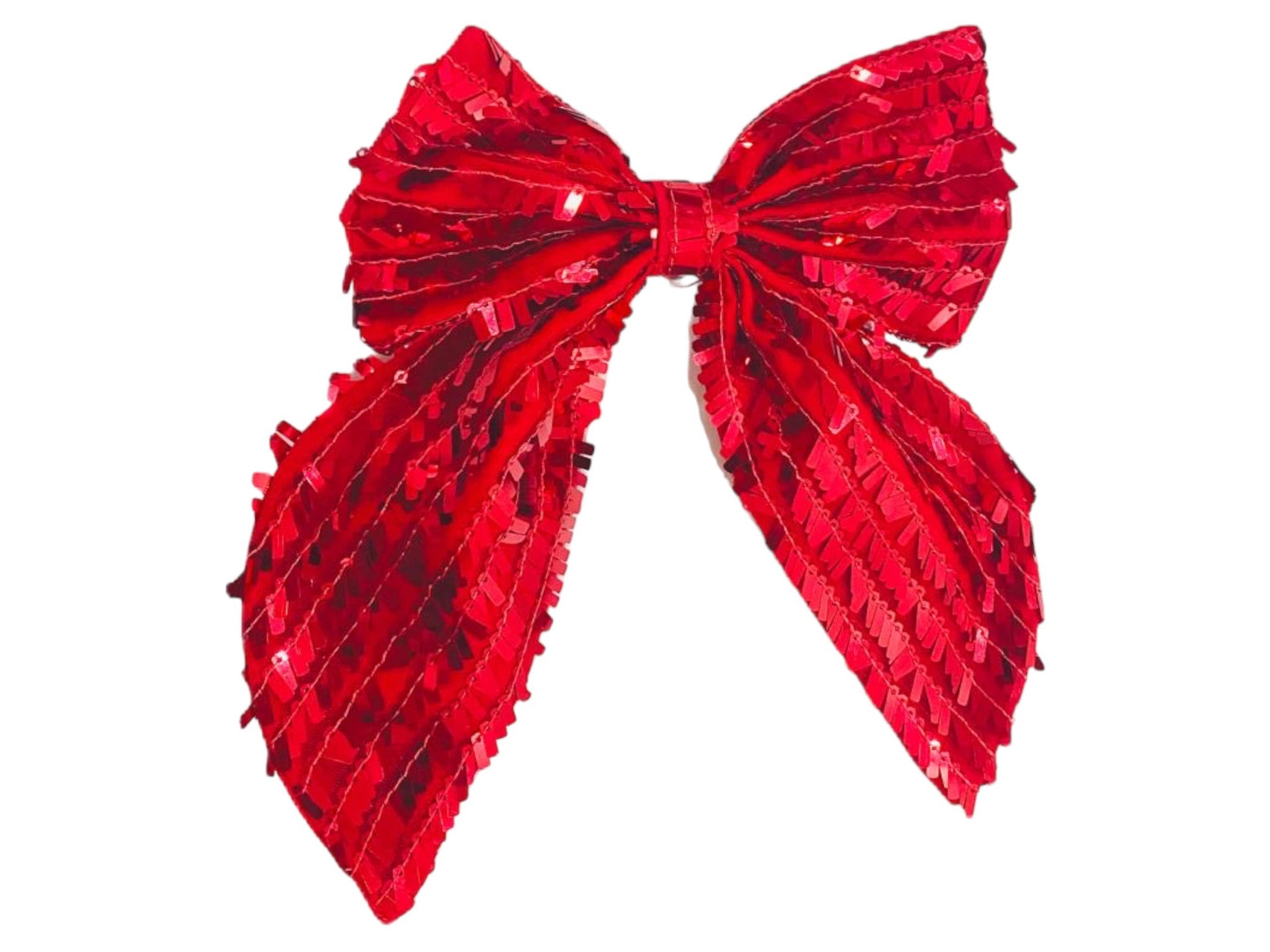 Golden Lily - Sequin Shimmy Bow -  Red