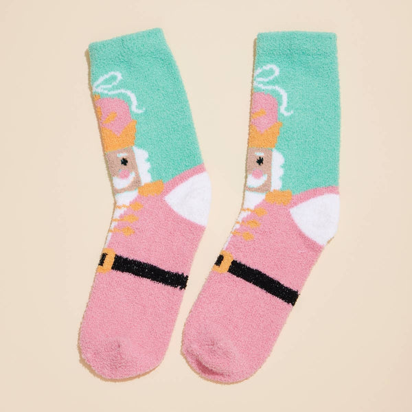 Lilla Haven - Christmas Fuzzy Socks Assorted Pack of 4: Assorted / One / 4DS98002