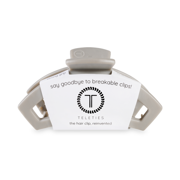 TELETIES - Open Hair Clip | Med. | Silver Flames