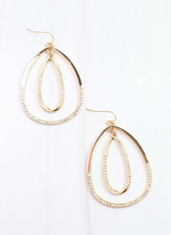 Caroline Hill - Marvin CZ Drop Earring Gold: Default