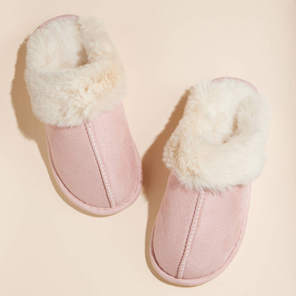 Sherpa Fur Slippers: Pink