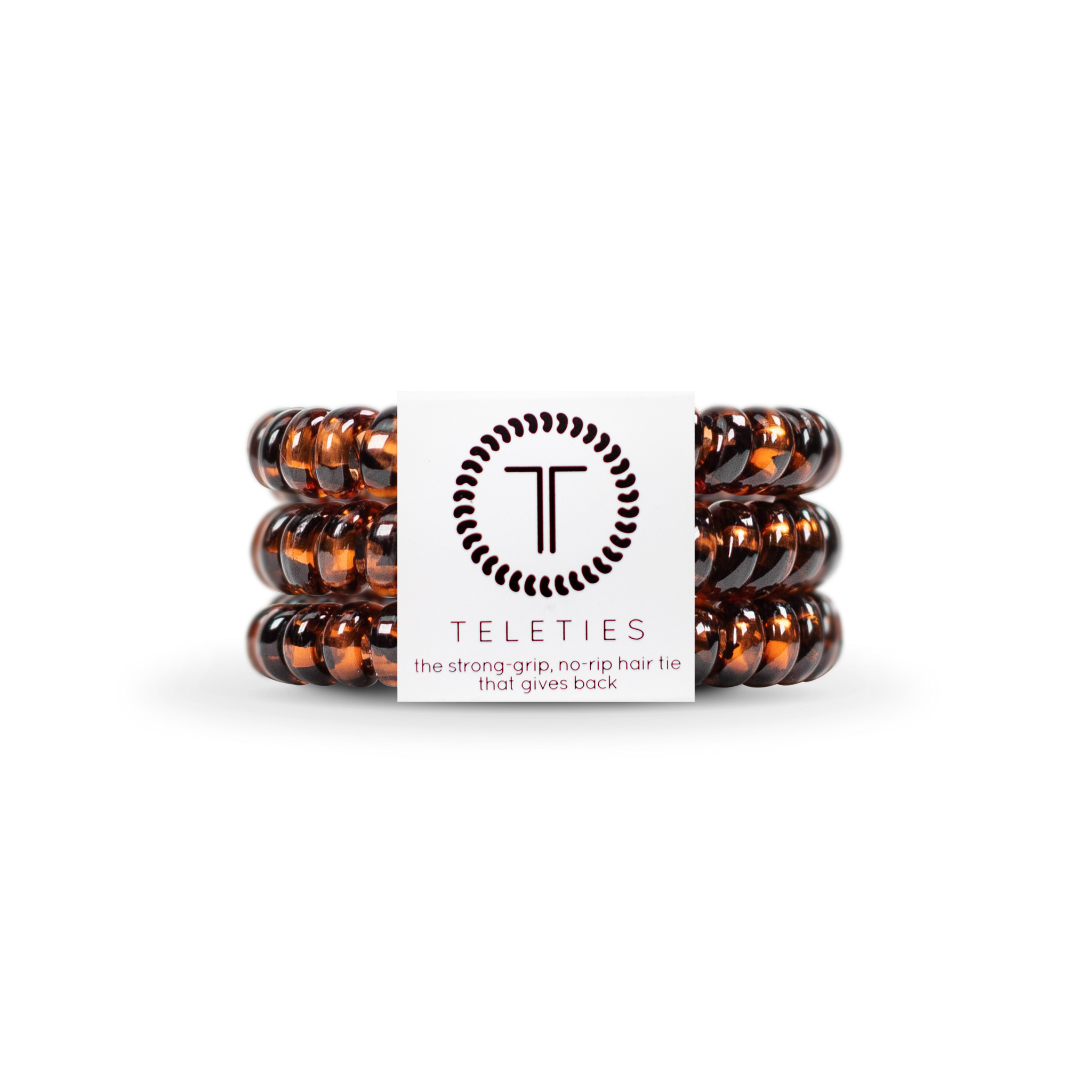 TELETIES - Spiral Hair Coils | Small | Tortoise Hair Ties