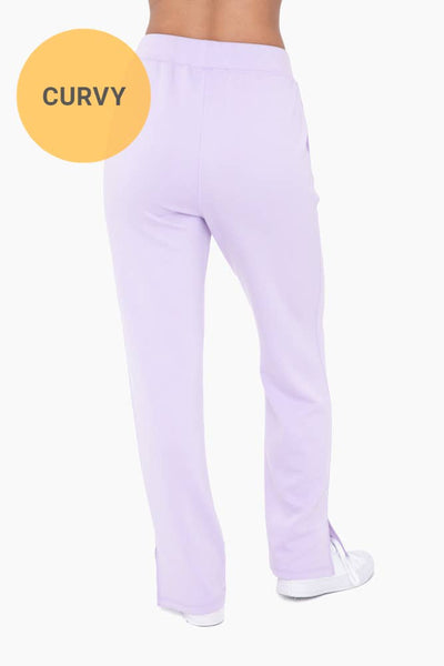 Mono B - CURVY Elevated Wide Leg Lounge Pants: SOFT MAGENTA / 1XL:2XL:3XL (2:2:2)