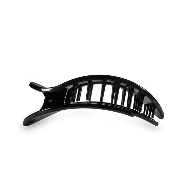 TELETIES - Jet Black Medium Flat Round Clip