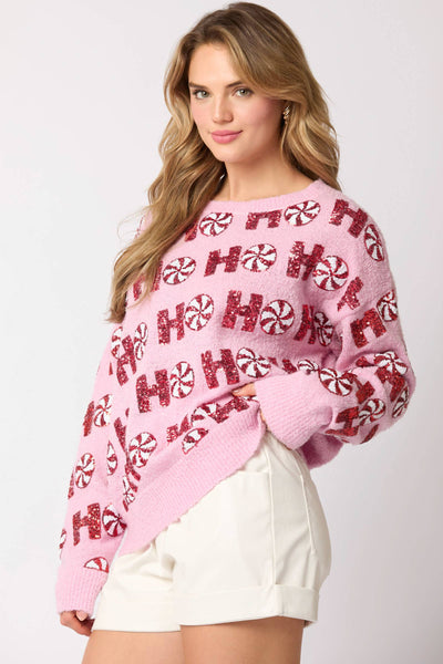 Fantastic Fawn - Pull Over Sweater with Hohoho - Preorders: LT PINK / S
