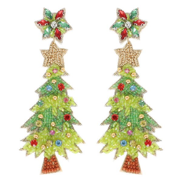 Sophia Collection - Christmas Tree Jeweled Post Earrings