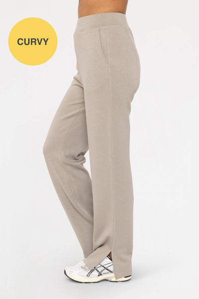 Mono B - CURVY Elevated Wide Leg Lounge Pants: SOFT MAGENTA / 1XL:2XL:3XL (2:2:2)